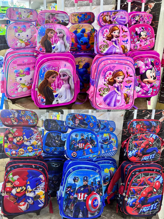 Mochilas Tripack con Rueda Disney