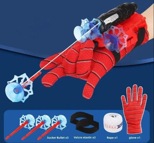 SET 4 SPIDERMAN GUANTE LANZADARDOS