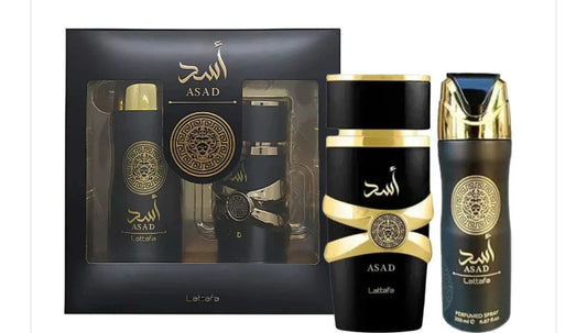 PERFUME ARABE ASAD 100ML  + BODDY SPRAY CORPORAL 200ML