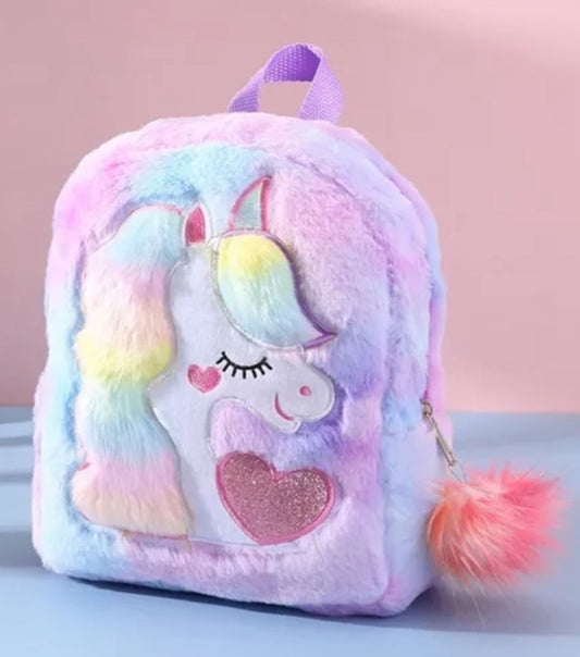 MOCHILA UNICORNIO PELUDA