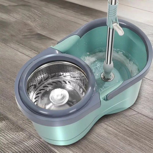 MOPA GIRATORIA 360° CON BALDE ACERO INOXIDABLE